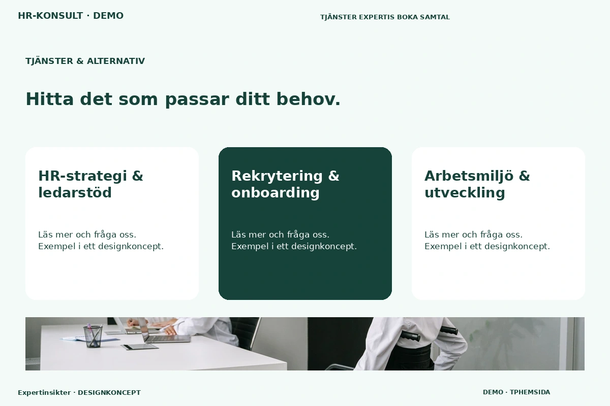 Expertinsikter – Tjänster & alternativ för hr-konsult