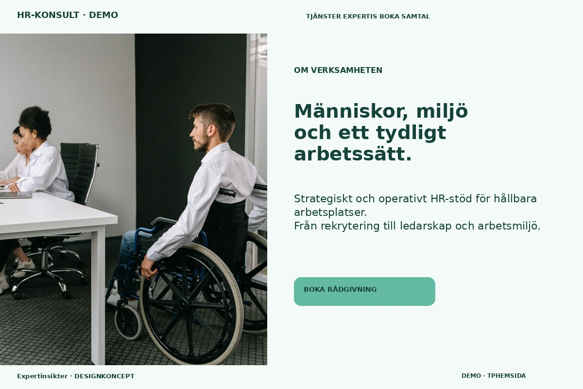 Expertinsikter – Om verksamheten för hr-konsult