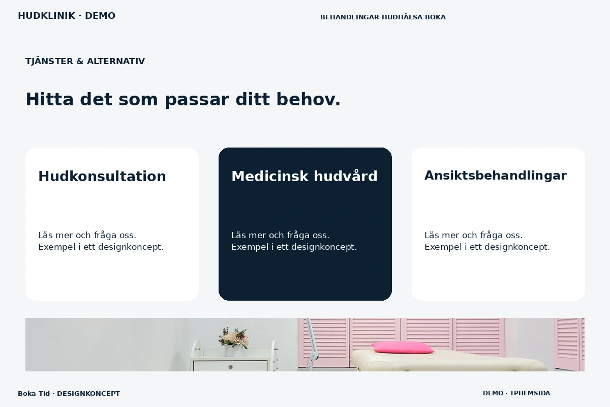 Boka Tid – Tjänster & alternativ för hudklinik