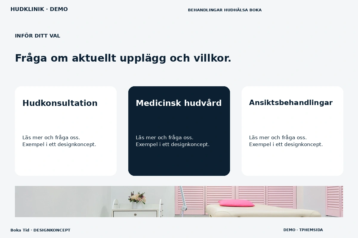 Boka Tid – Alternativ & villkor för hudklinik