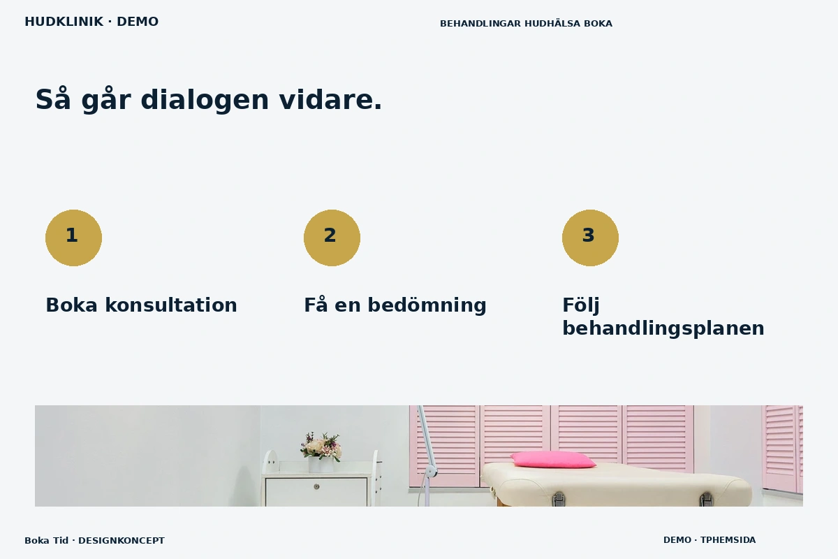 Boka Tid – Så fungerar dialogen för hudklinik