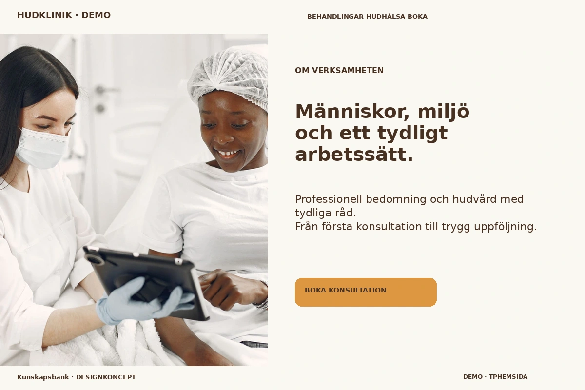 Kunskapsbank – Om verksamheten för hudklinik