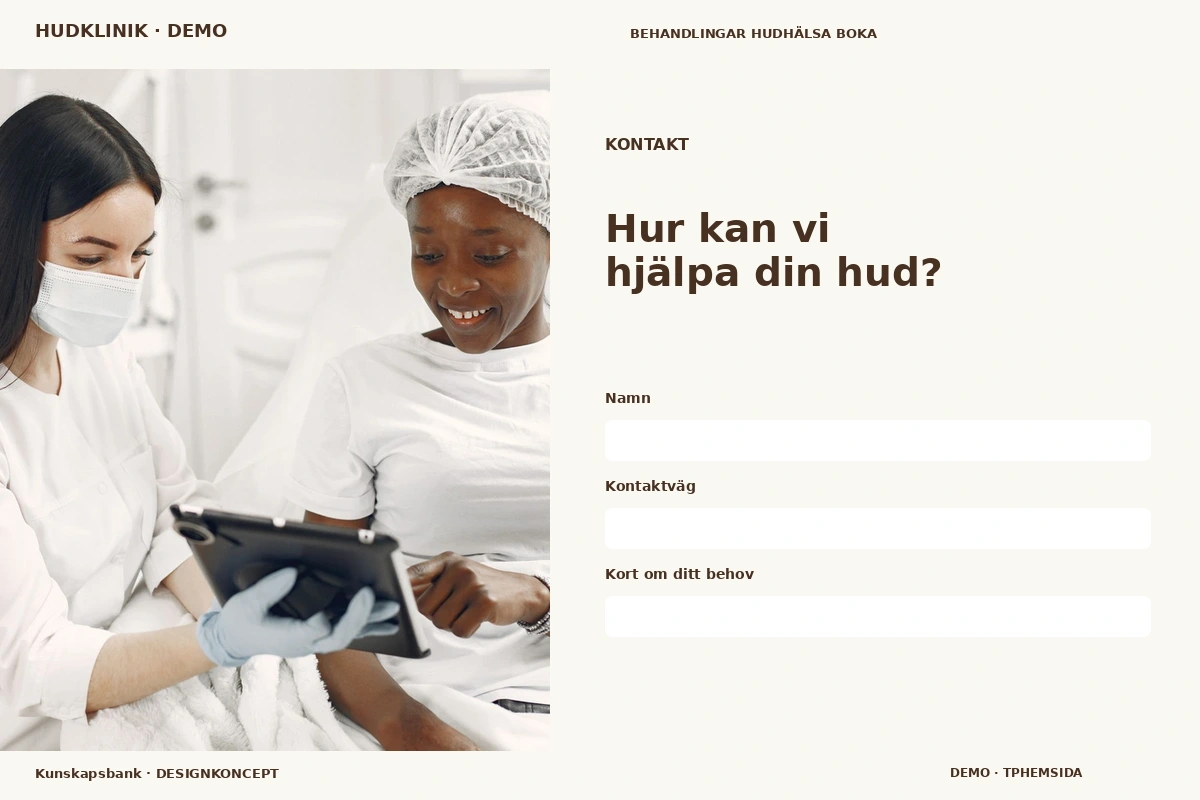 Kunskapsbank – Kontakt för hudklinik