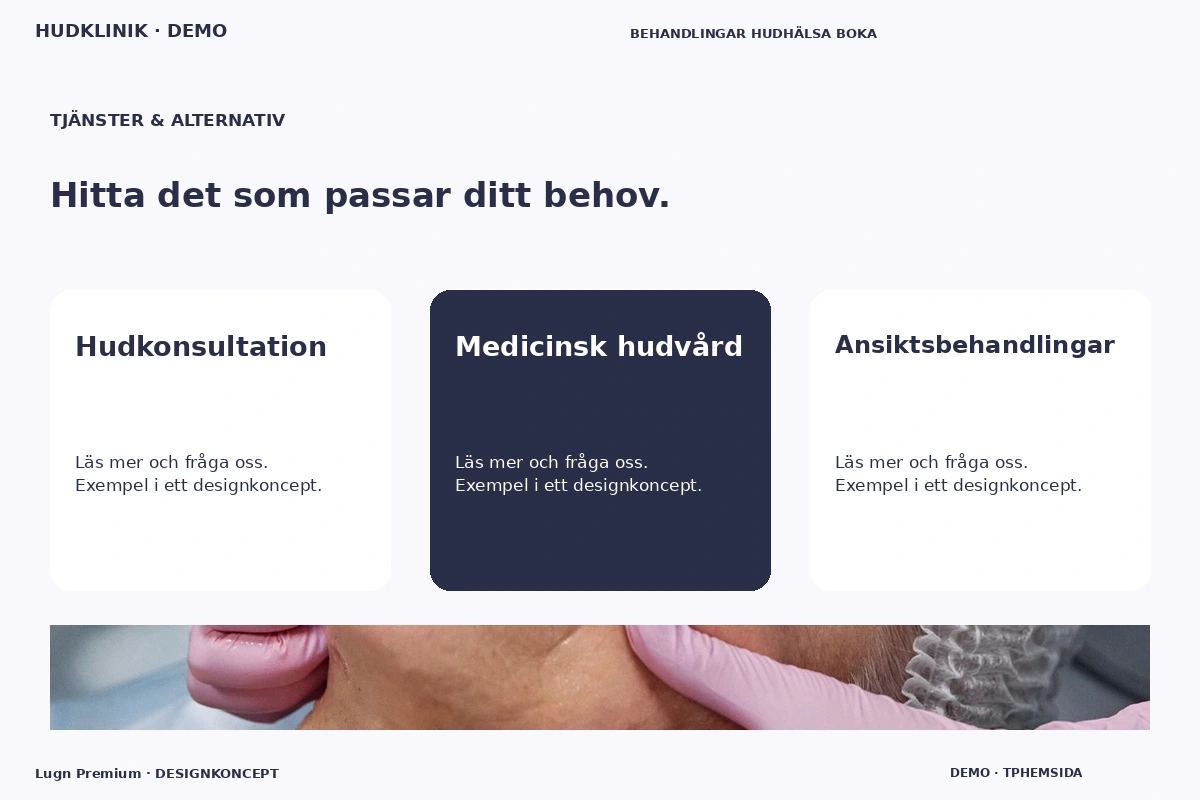Lugn Premium – Tjänster & alternativ för hudklinik