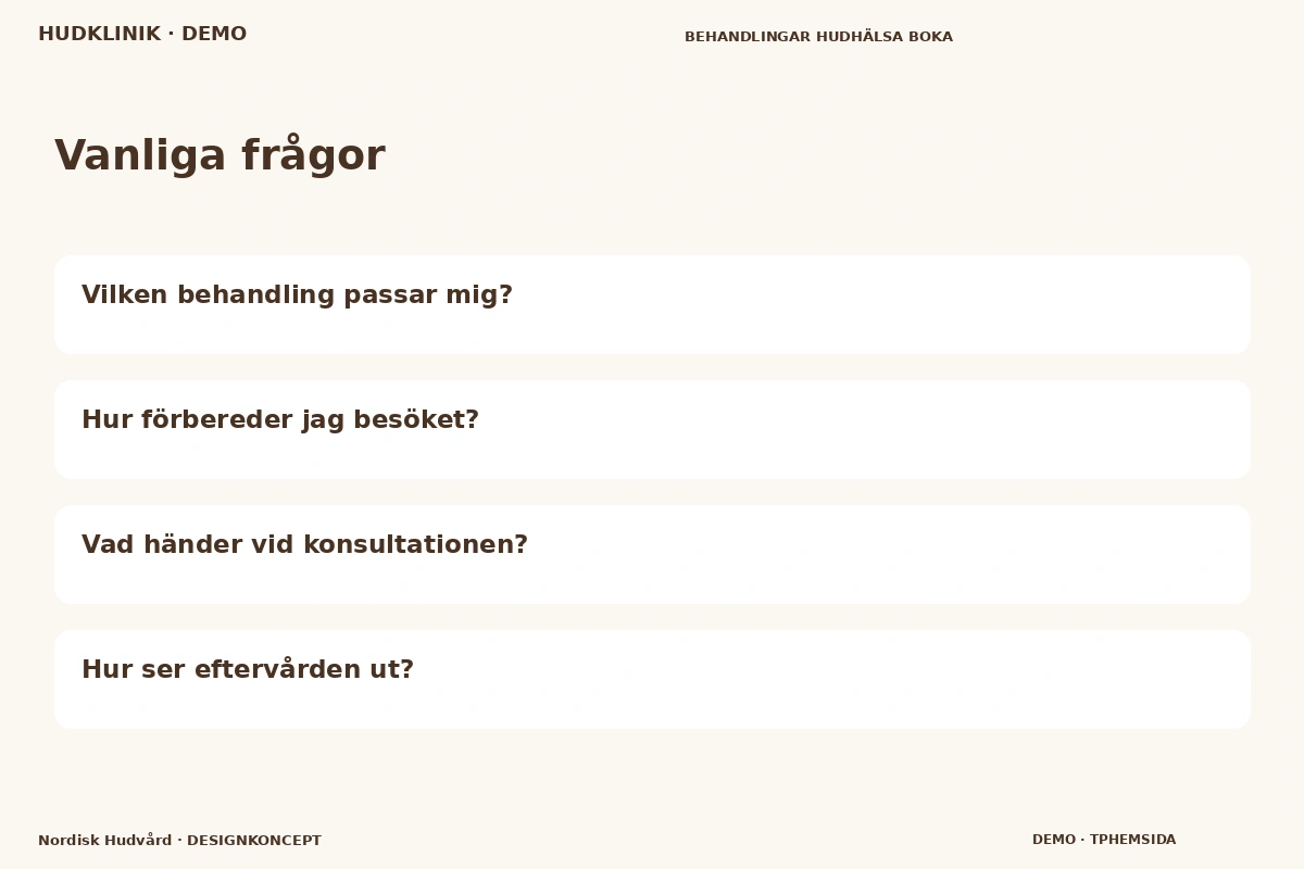 Nordisk Hudvård – Vanliga frågor för hudklinik
