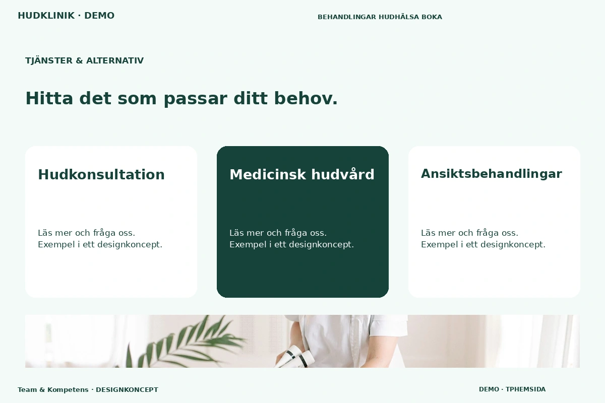Team & Kompetens – Tjänster & alternativ för hudklinik