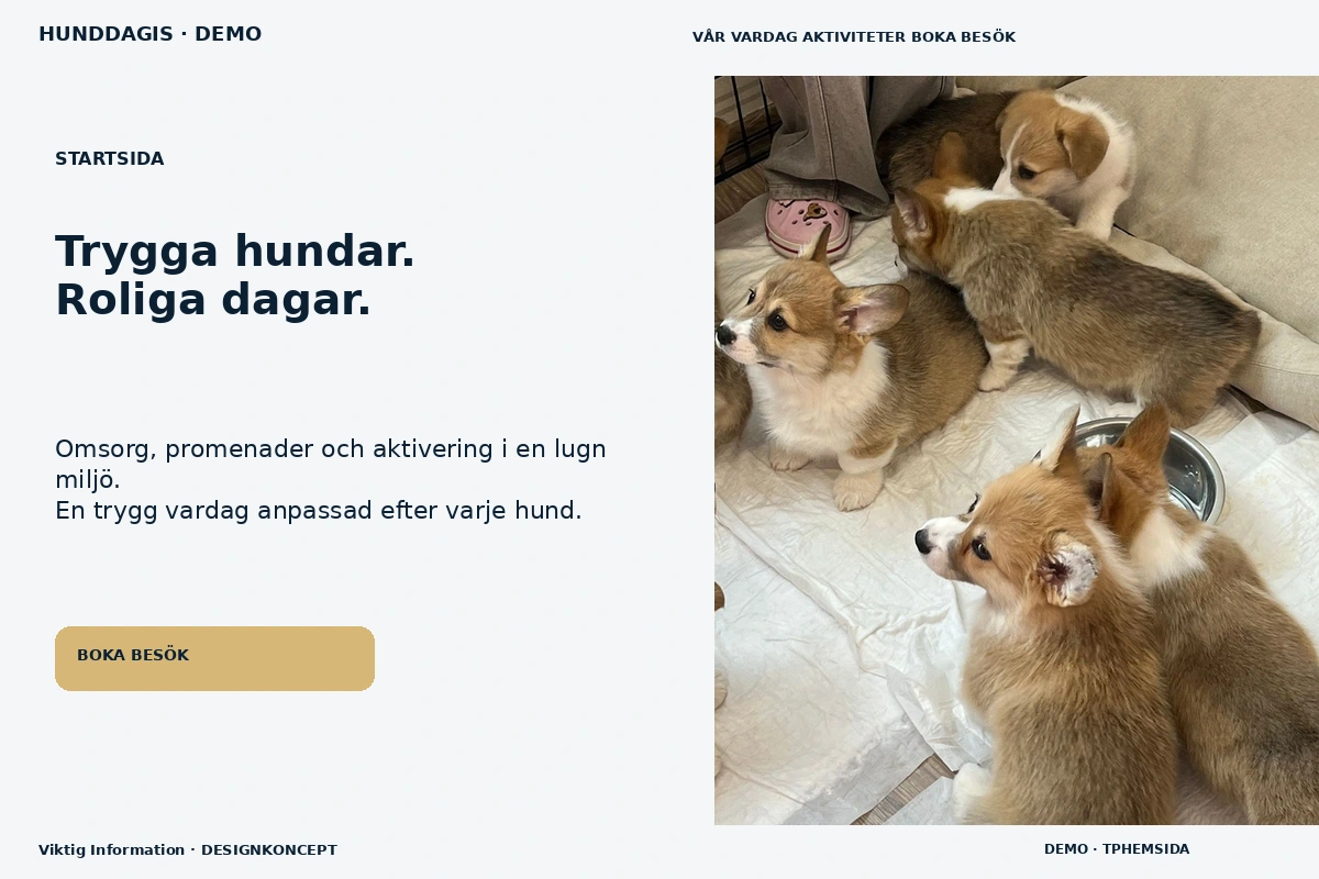 Viktig Information – Startsida för hunddagis