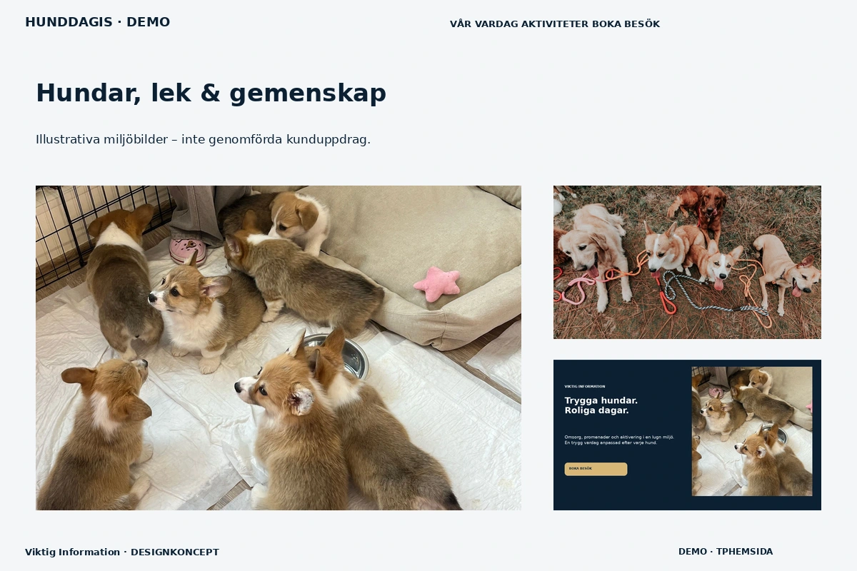 Viktig Information – Hundar, lek & gemenskap för hunddagis