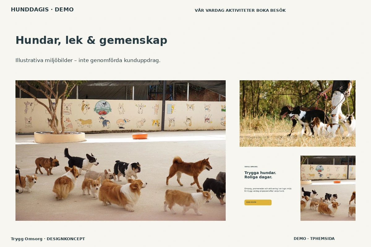 Trygg Omsorg – Hundar, lek & gemenskap för hunddagis