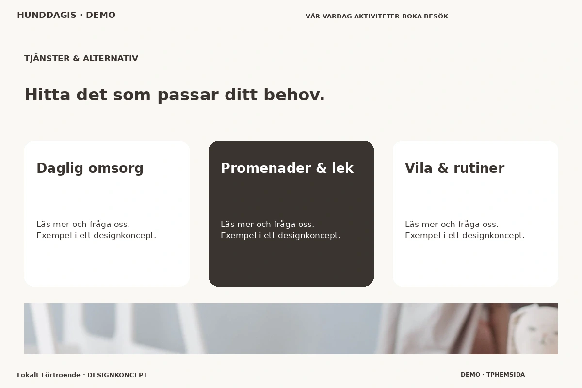 Lokalt Förtroende – Tjänster & alternativ för hunddagis