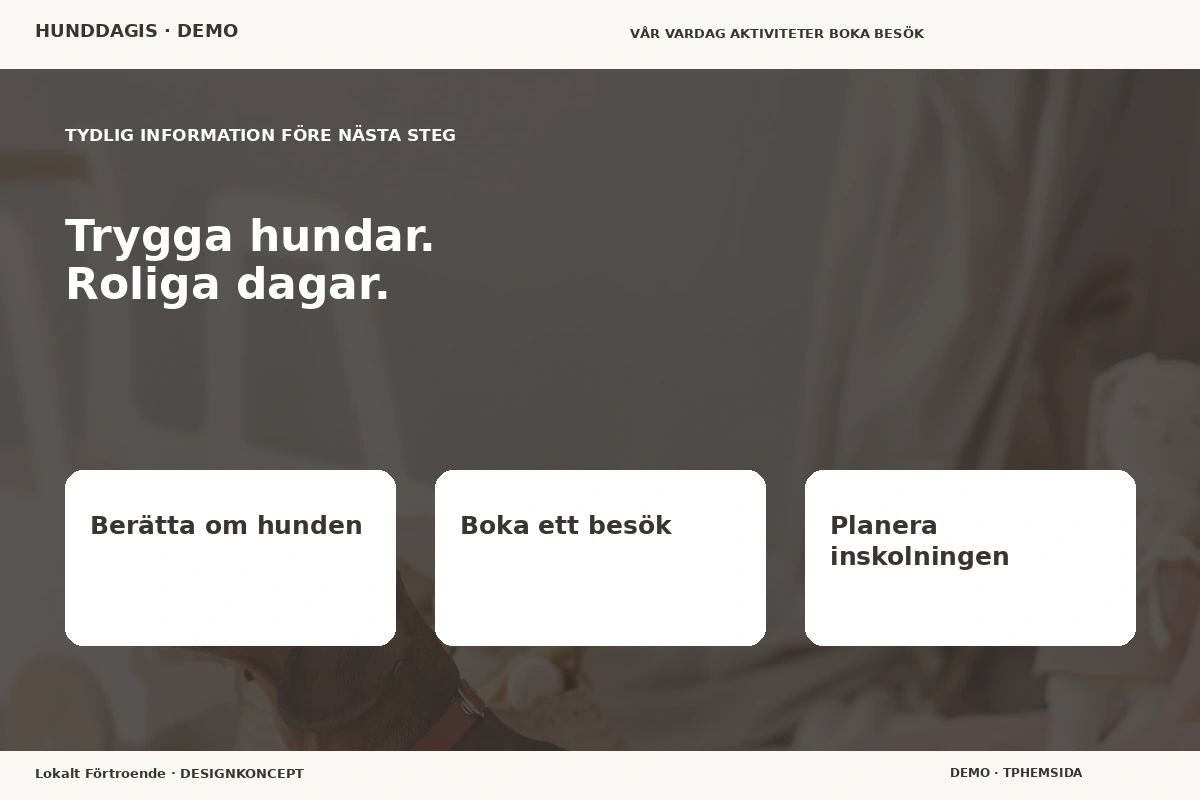 Lokalt Förtroende – Inför ditt val för hunddagis