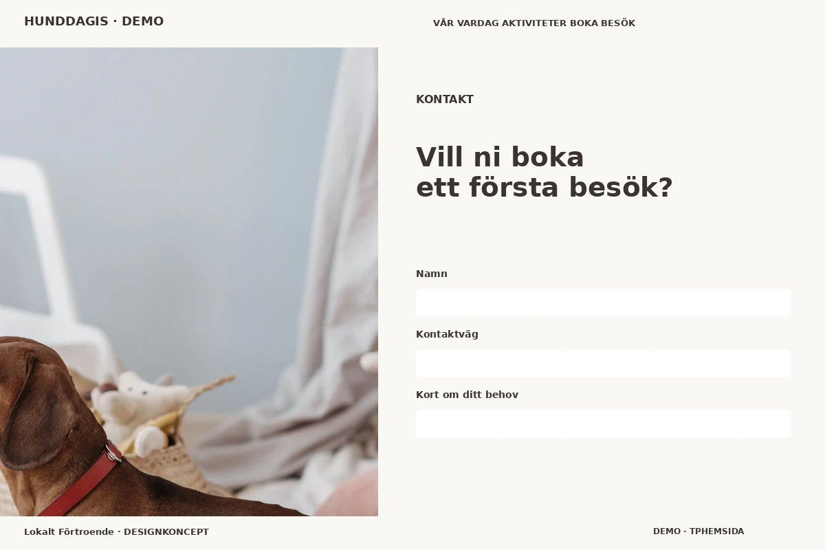 Lokalt Förtroende – Kontakt för hunddagis