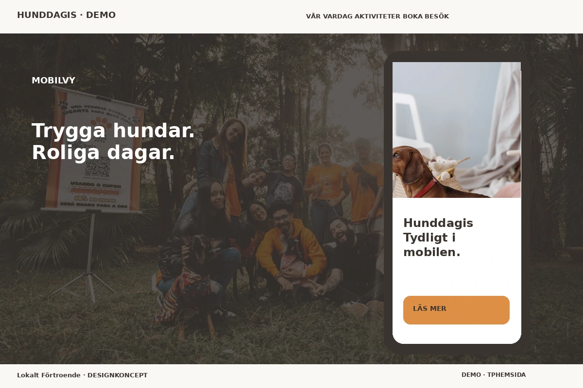 Lokalt Förtroende – Mobilvy för hunddagis