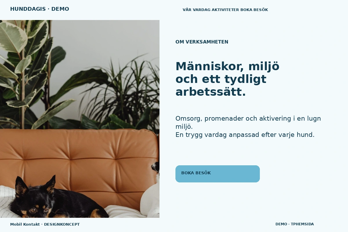 Mobil Kontakt – Om verksamheten för hunddagis