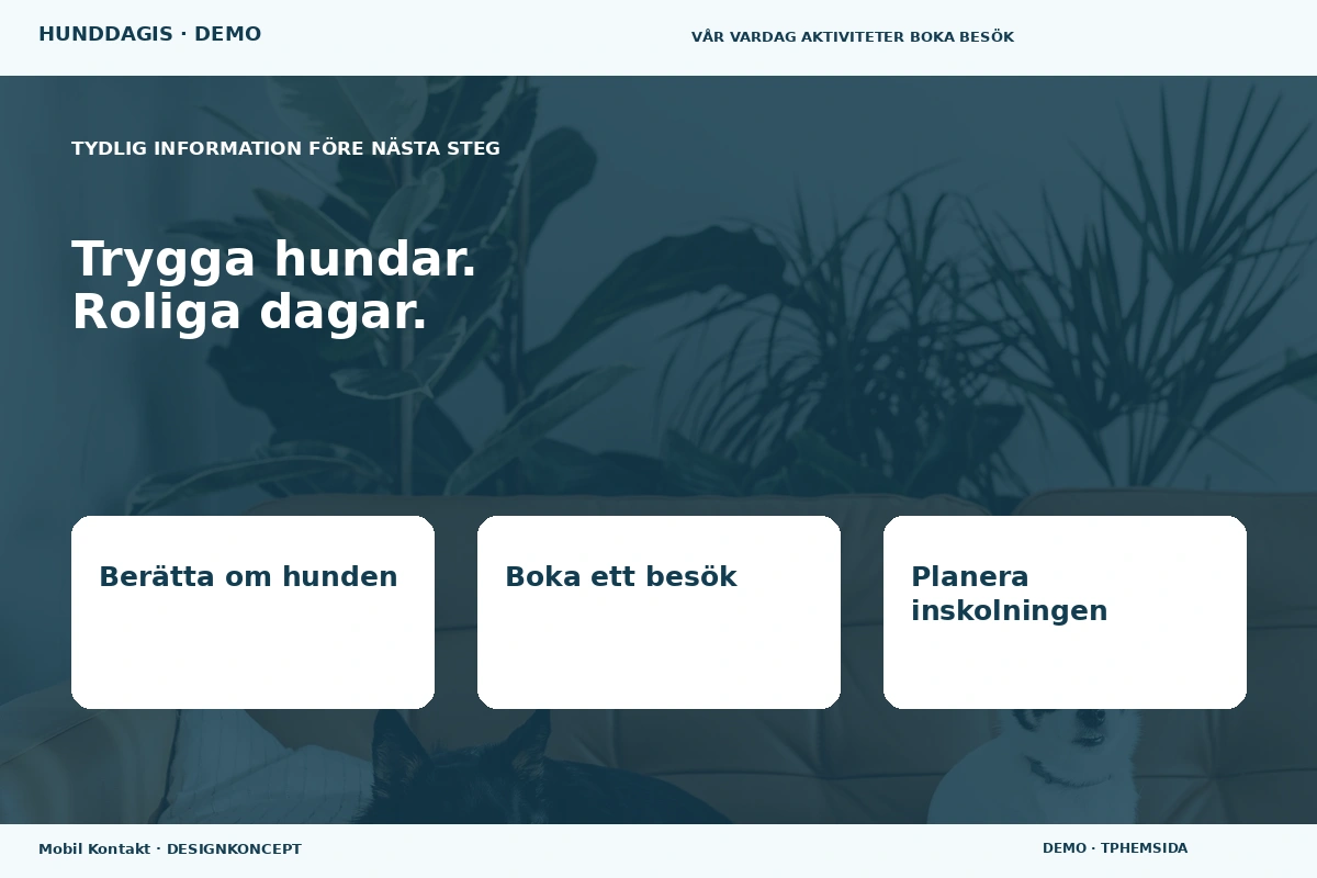 Mobil Kontakt – Inför ditt val för hunddagis