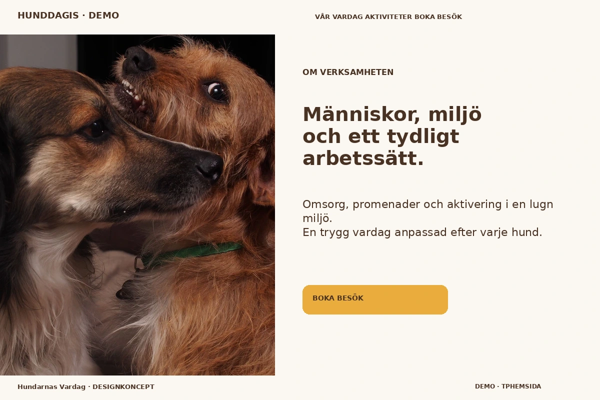 Hundarnas Vardag – Om verksamheten för hunddagis