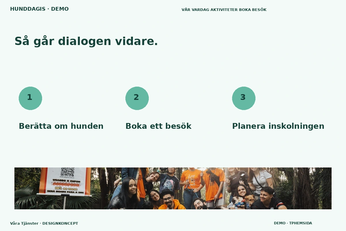 Våra Tjänster – Så fungerar dialogen för hunddagis