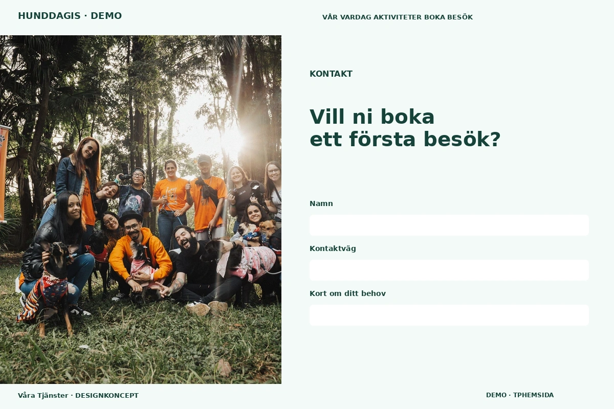 Våra Tjänster – Kontakt för hunddagis