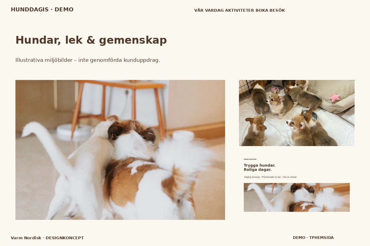 Varm Nordisk – Hundar, lek & gemenskap för hunddagis