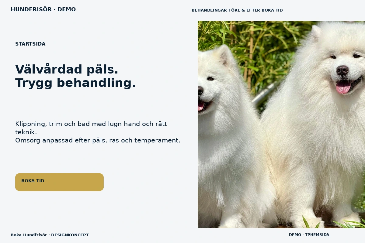 Boka Hundfrisör – Startsida för hundfrisör