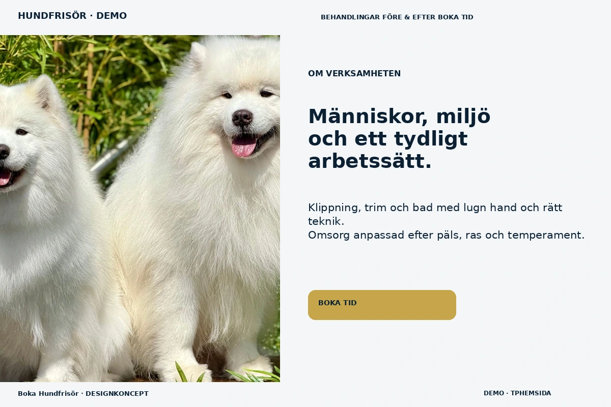 Boka Hundfrisör – Om verksamheten för hundfrisör