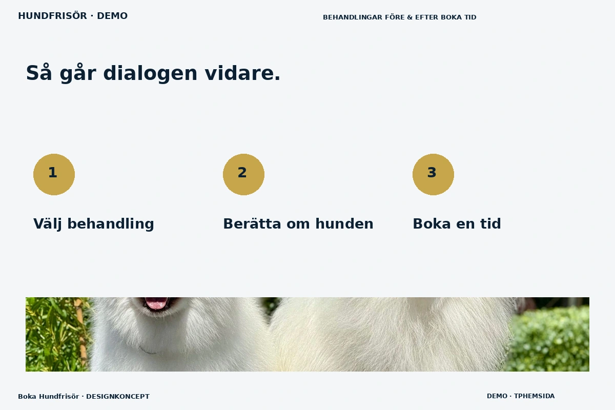 Boka Hundfrisör – Så fungerar dialogen för hundfrisör