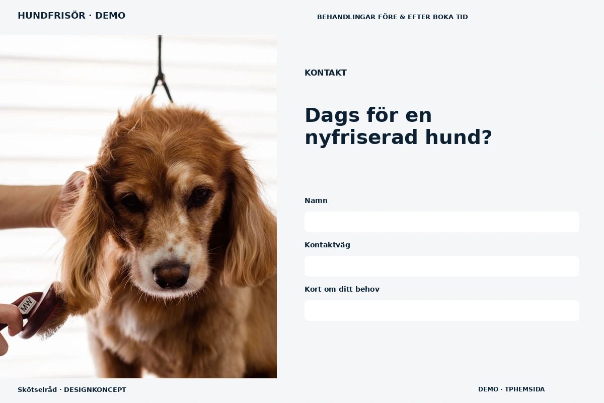 Skötselråd – Kontakt för hundfrisör
