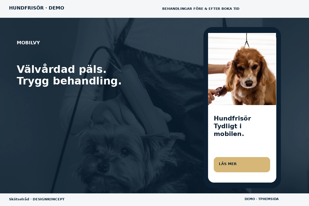 Skötselråd – Mobilvy för hundfrisör