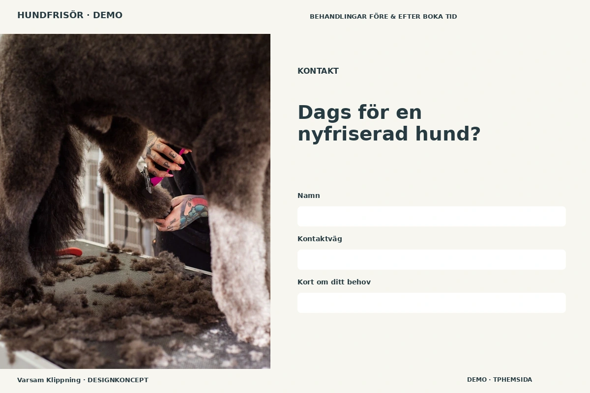 Varsam Klippning – Kontakt för hundfrisör