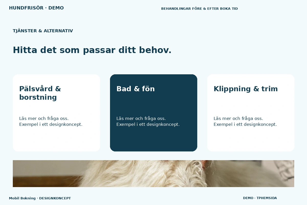 Mobil Bokning – Tjänster & alternativ för hundfrisör