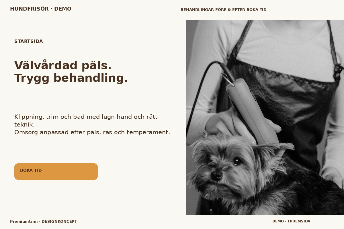 Premiumtrim – Startsida för hundfrisör