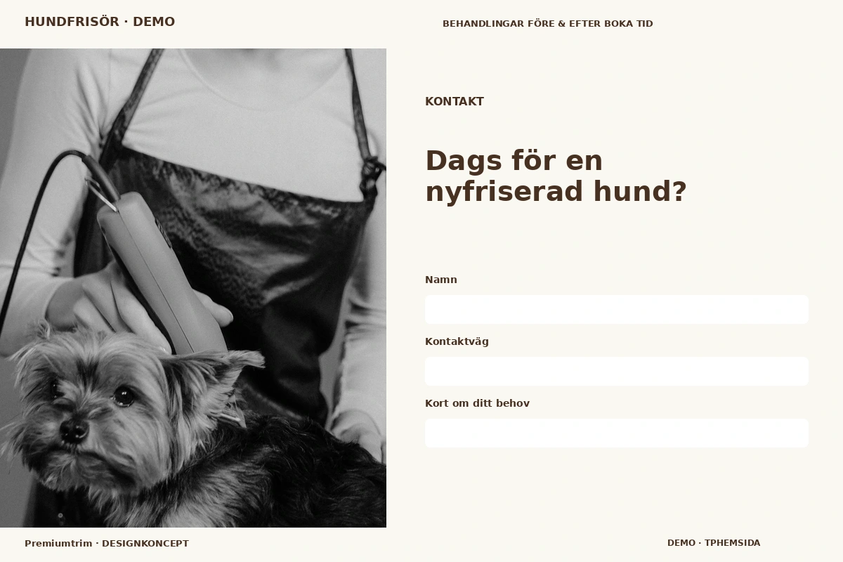Premiumtrim – Kontakt för hundfrisör