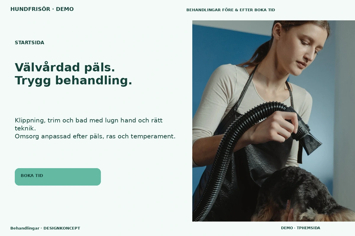 Behandlingar – Startsida för hundfrisör