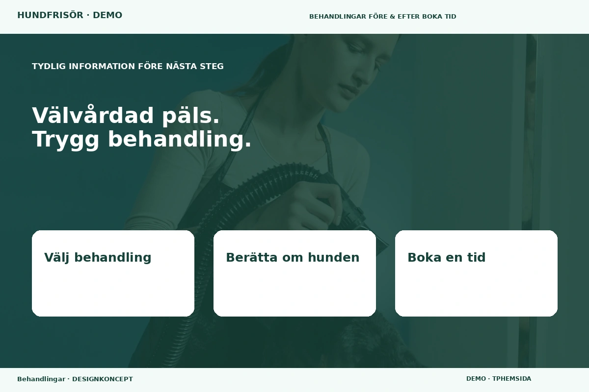 Behandlingar – Inför ditt val för hundfrisör