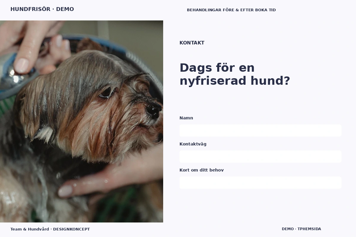 Team & Hundvård – Kontakt för hundfrisör