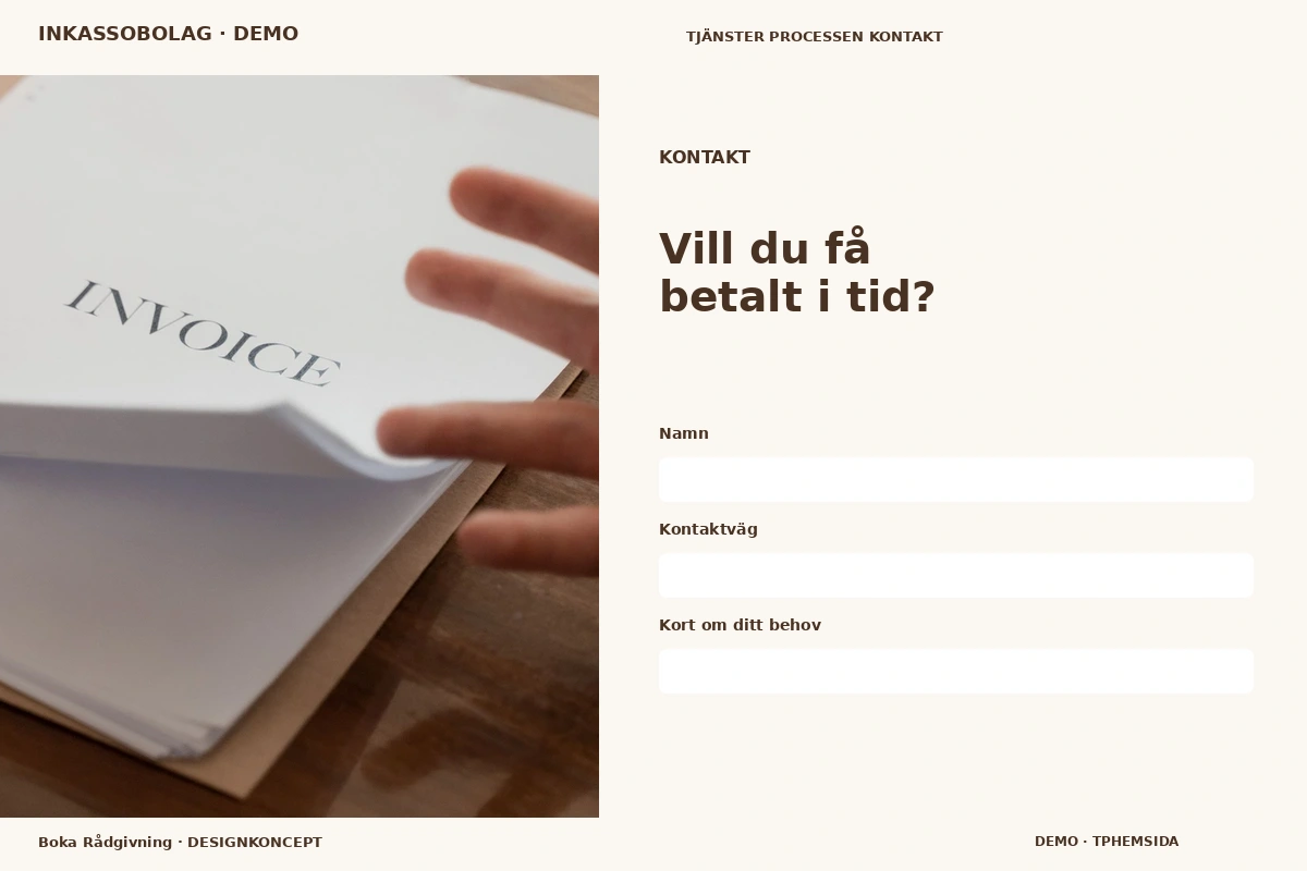Boka Rådgivning – Kontakt för inkassobolag