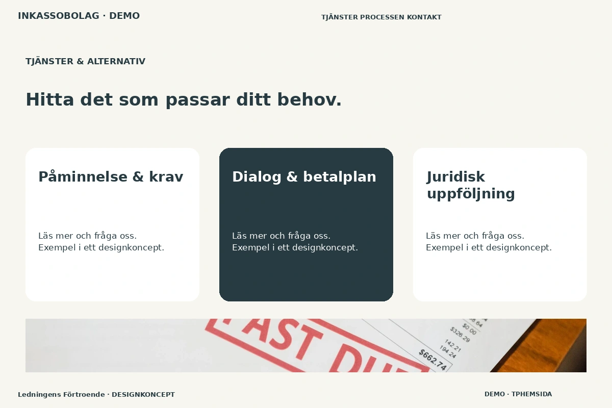 Ledningens Förtroende – Tjänster & alternativ för inkassobolag