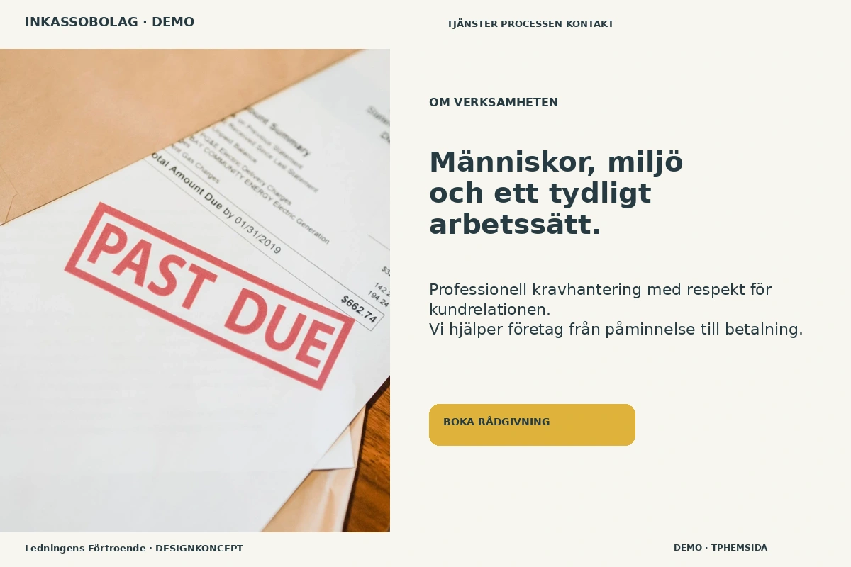 Ledningens Förtroende – Om verksamheten för inkassobolag