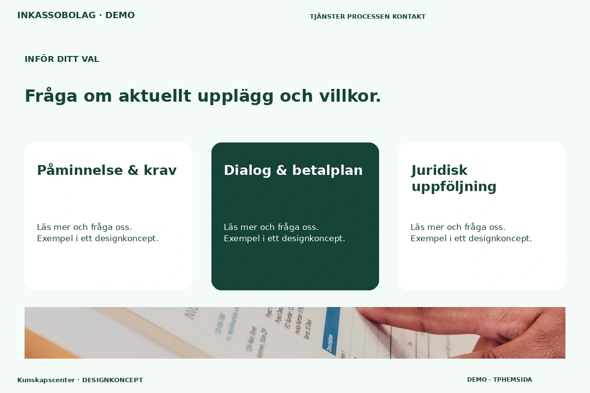 Kunskapscenter – Alternativ & villkor för inkassobolag