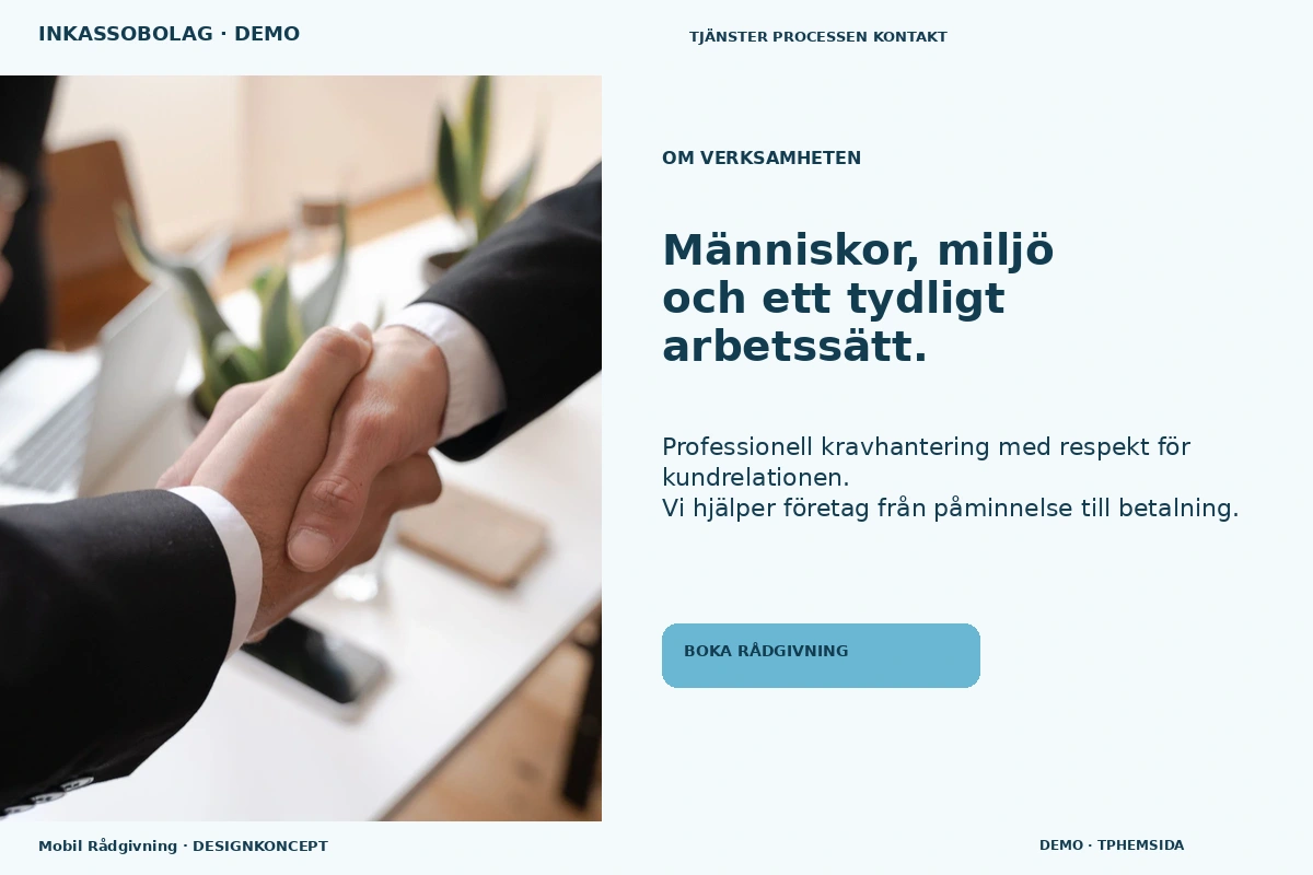 Mobil Rådgivning – Om verksamheten för inkassobolag