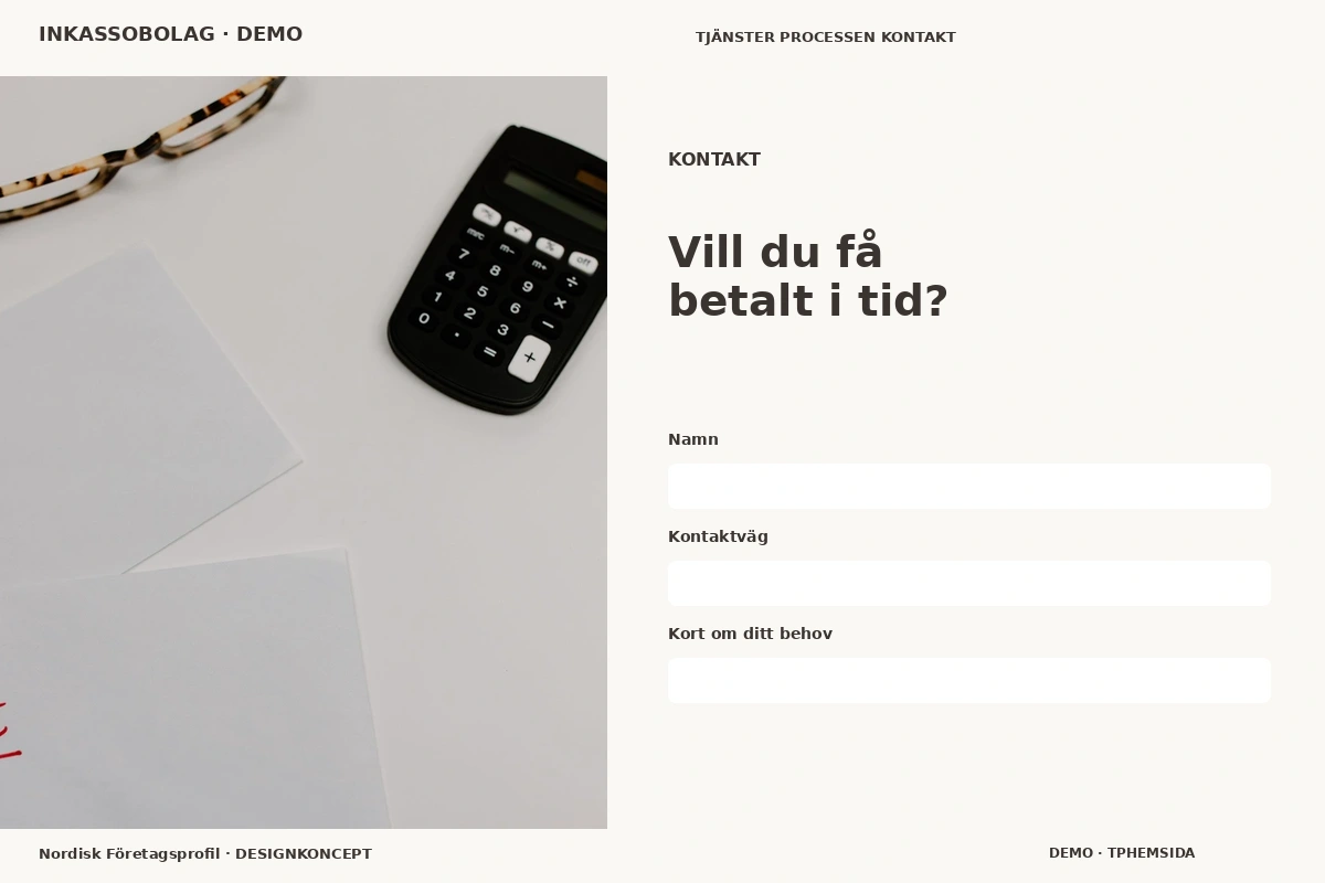 Nordisk Företagsprofil – Kontakt för inkassobolag