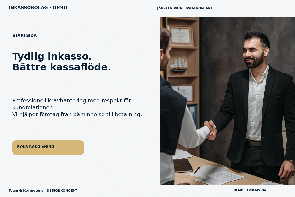Team & Kompetens – Startsida för inkassobolag