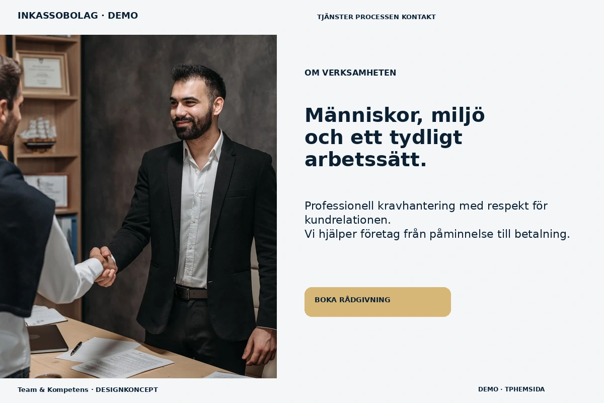 Team & Kompetens – Om verksamheten för inkassobolag