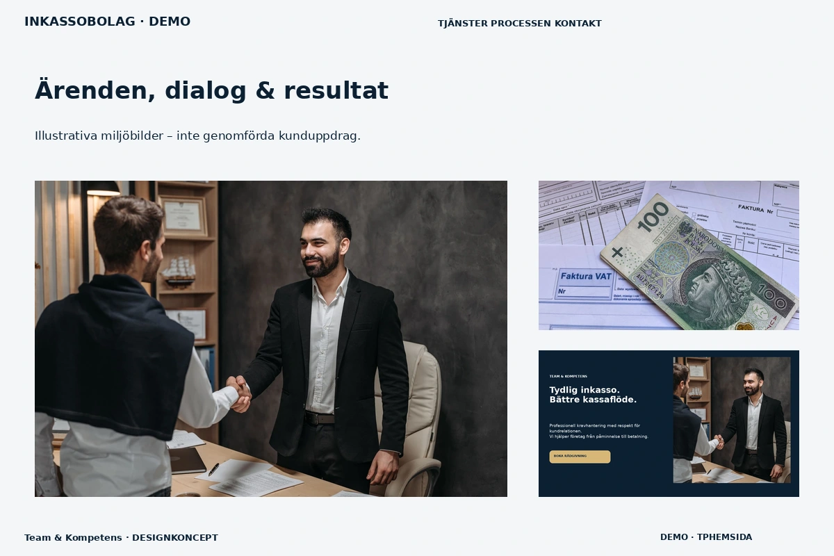 Team & Kompetens – Ärenden, dialog & resultat för inkassobolag