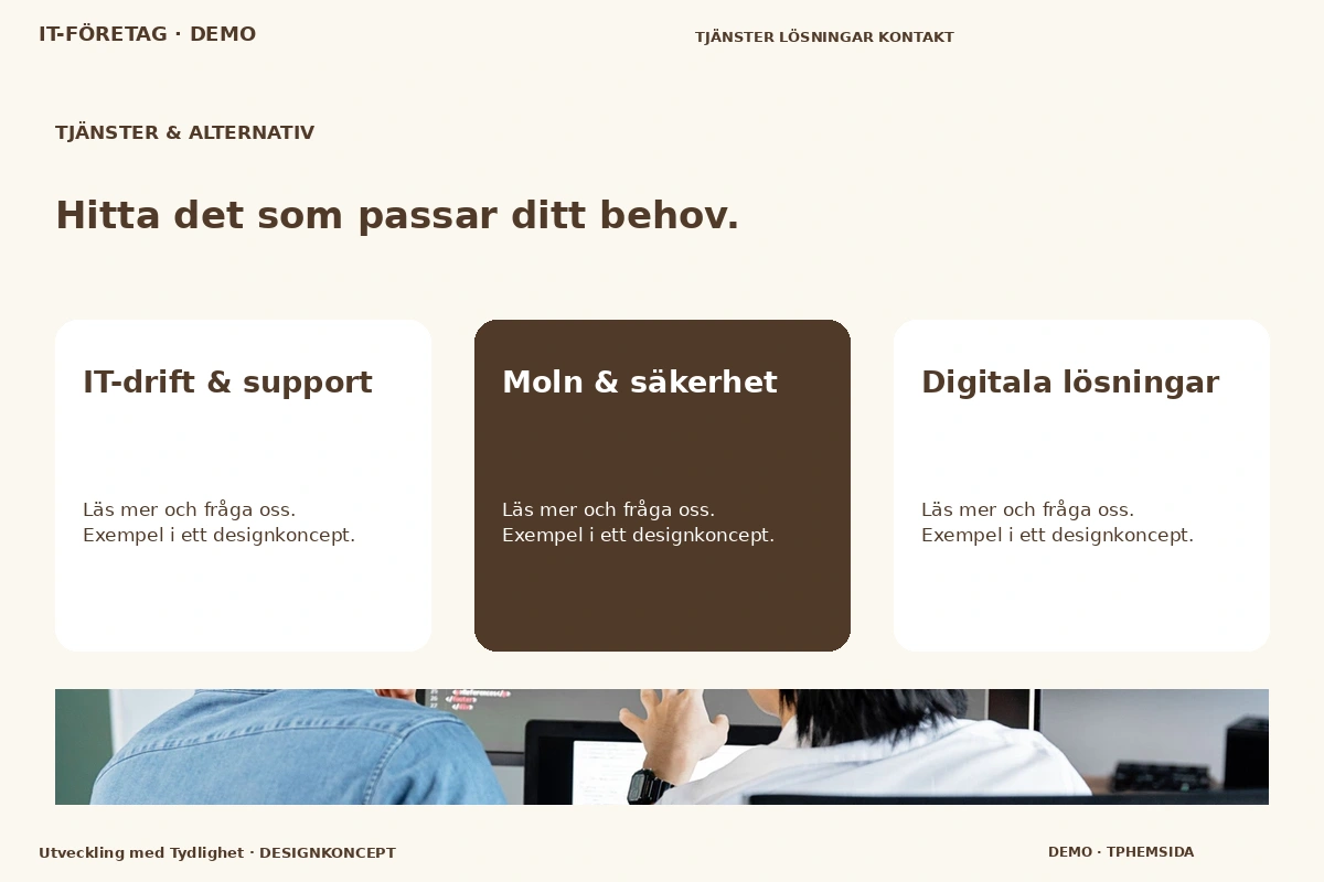 Utveckling med Tydlighet – Tjänster & alternativ för it-företag