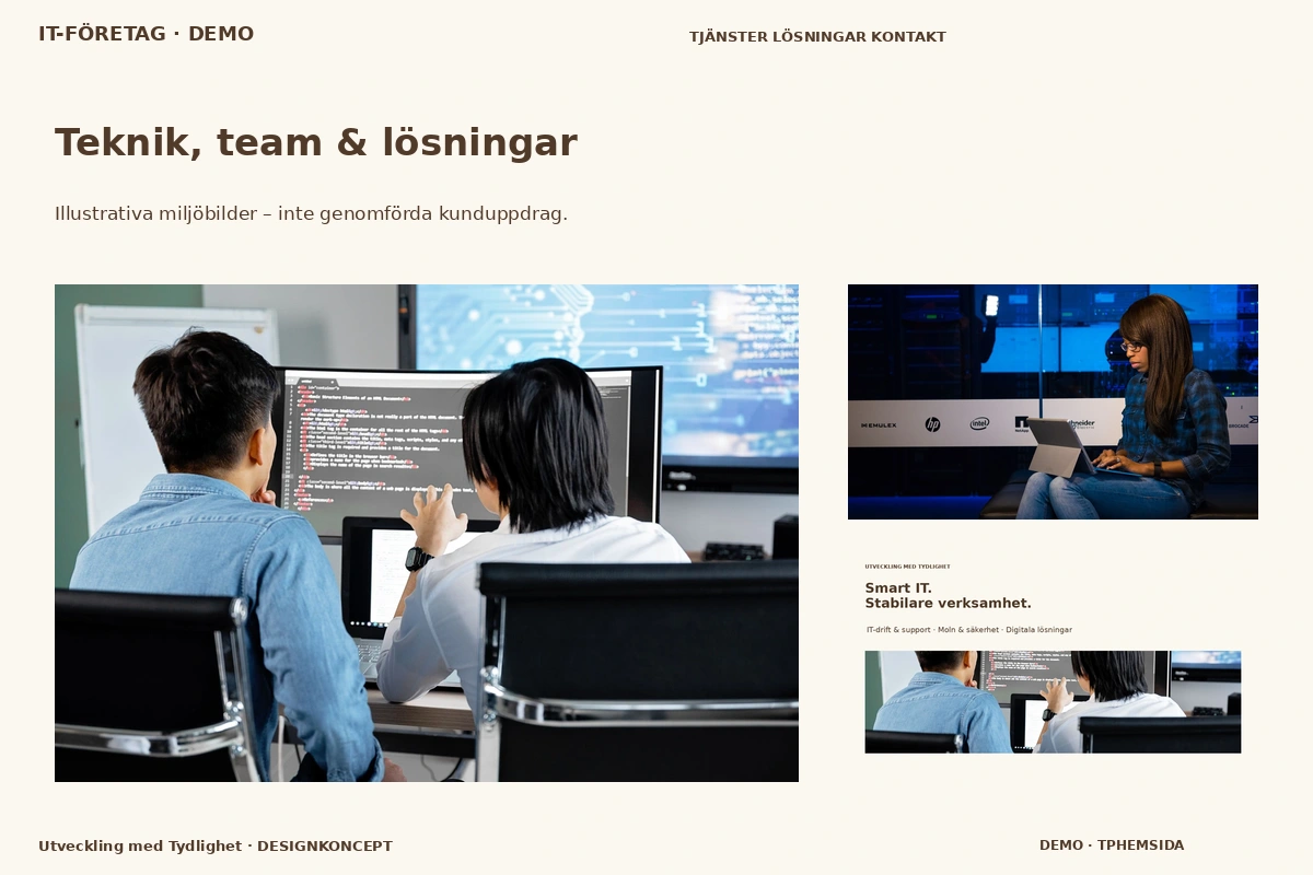 Utveckling med Tydlighet – Teknik, team & lösningar för it-företag