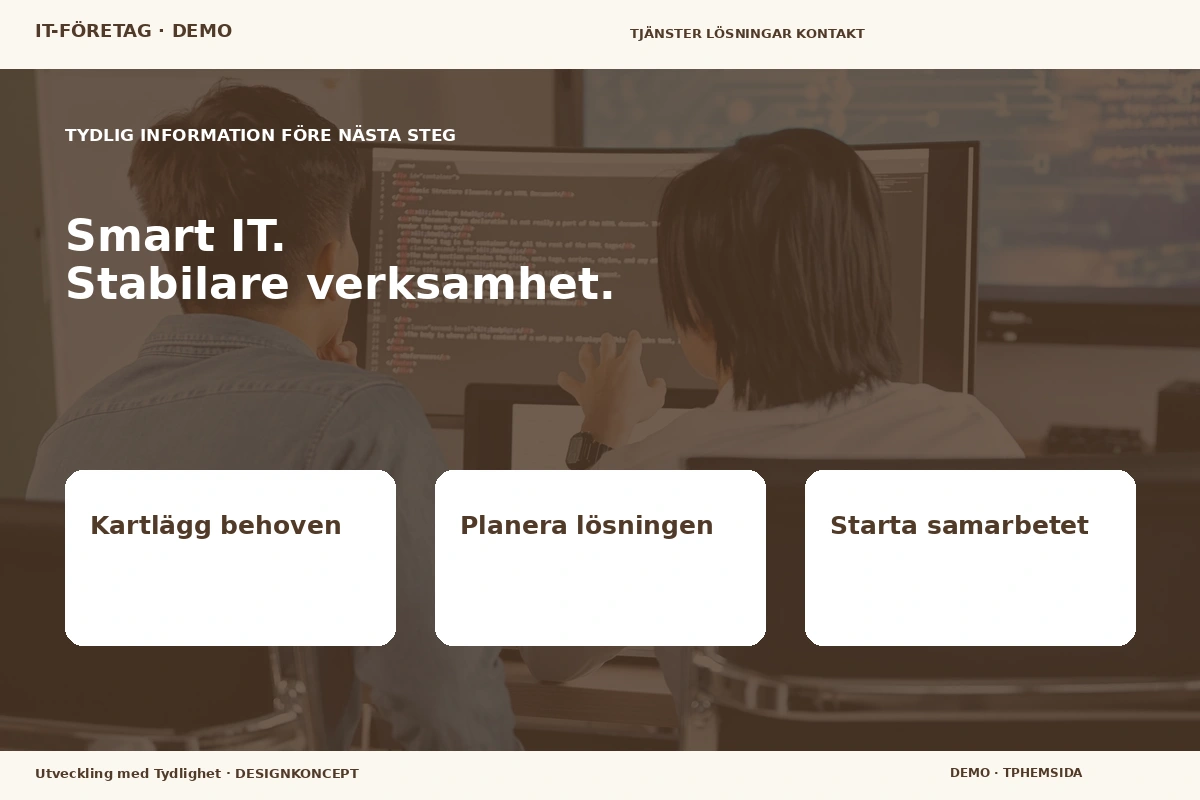 Utveckling med Tydlighet – Inför ditt val för it-företag