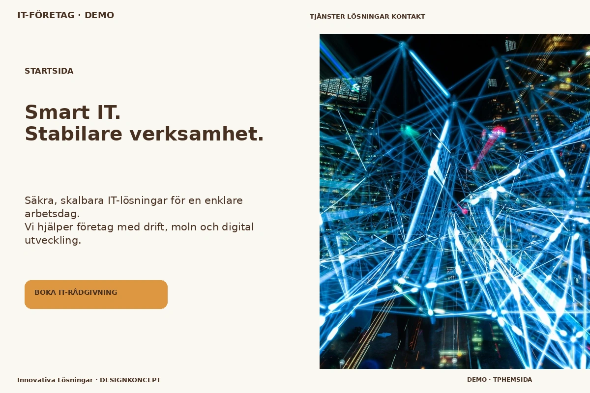 Innovativa Lösningar – Startsida för it-företag
