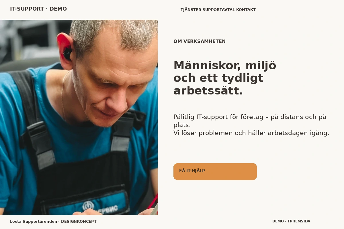 Lösta Supportärenden – Om verksamheten för it-support