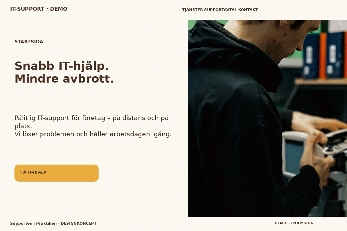 Supporten i Praktiken – Startsida för it-support